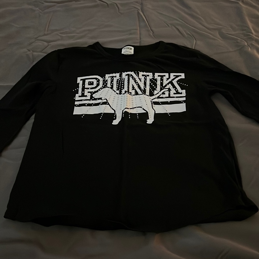 Medium long sleeve pink tee